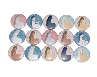 Horse Magnet, 1", 1.25", 1.5", 2.25", Button Magnet, Horses, Horse Decor, Horse Gift, Horse Theme, Horse Party Favor, Horse Birthday, HR009
