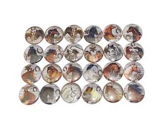 Horse Magnet, 1", 1.25", 1.5", 2.25", Button Magnet, Western Magnet, Horses, Horse Decor, Horse Gift, Horse Theme, Horse Party Favor, HR006