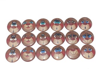 Reindeer Face Magnet, 1", 1.25", 1.5", 2.25", Button Magnet, Reindeer, Reindeer Face, Christmas, Reindeer Theme, Reindeer Decor, Xmas, X043