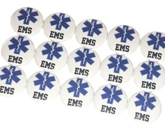 First Responder, Medical, 1", 1.25", Button, Medical Theme, Emergency Service, Emergency, Craft Supply, Flatback, Pinback, Pin, Badge, LE010