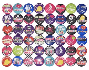 Field Hockey Magnet, 1", 1.25", 1.5", Button Magnet, Field Hockey, Field Hockey Theme, Field Hockey Decor, Party Favor, Birthday, SE033