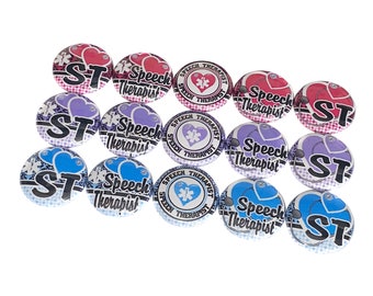 Speech Therapist, 1", 1.25", Button, Speech Pin, Speech Flatback, Speech Badge, Speech Theme, Speech Decor, Speech Gift, PR015