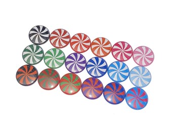 Peppermints, 1", 1.25", 1.5", 2.25", Button, Halloween, Christmas, Xmas, Peppermint Pinback, Peppermint Flatback, Pin, Badge, FD023