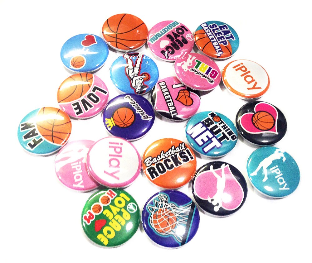 Basketball 1 1.25 Button Etsy
