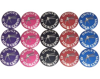 OB GYN Magnet, 1", 1.25", 1.5", Button Magnet, Ob/Gyn , Obstetrics, Gynecology, Ob/Gyn, Obstetrics Theme, Gynecology Theme, Ob Gyn, OB004