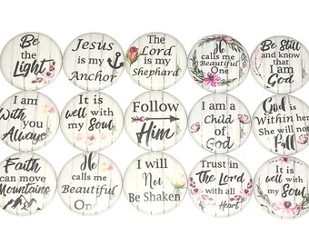 Christian Magnet, 1", 1.25", Button Magnet, Prayer Magnet, Pray, Church, Party Favor, Christian, Jesus, Faith, Scripture, Church Gift, FT017