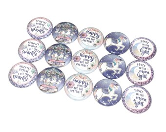 Carousel, 1", 1.25", 1.5", 2.25", Button, Fair Theme, Party Favor, Carousel Theme, Moon, Girl Quotes, Fair Decor, Flatback, Pinback, GR012