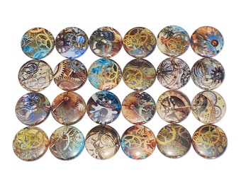 Gear Magnet, 1", 1.25", 1.5", 2.25", Button Magnet, Watch Gear, Clock Gear, Steampunk Magnet, Gadget, Gear, Machinery, Mechanism, GG002