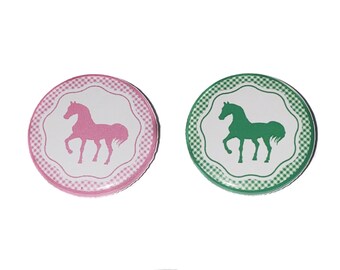 Horse, Gender Reveal, Pink, Blue, 1.25", 1.5", 2.25", Pinback Button, Baby Shower, Pink or Blue, Baby Reveal, Pink or Blue, VB035, VB265