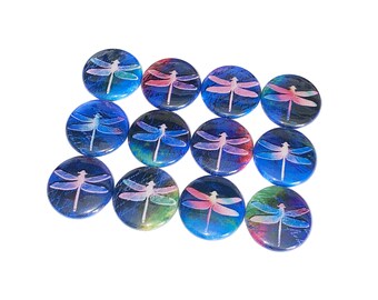 Dragonfly, 1", 1.25", 1.5", 2.25", Button, Dragonfly Gift, Dragonfly Decor, Dragonfly Theme, Dragon Fly, Flatback, Pinback, Pin, Badge, B015