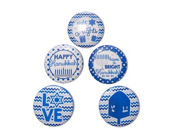 Hanukkah, 1", 1.25", 1.5", 2.25", Button, Hanukkah Theme, Hanukkah Party Favor, Hanukkah Decor, Hanukkah Flatback, Hanukkah Pinback, FT021