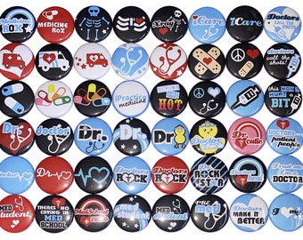 Doctor Magnet, 1", 1.25", 1.5", 2.25", Button Magnet, Doctor Button, Med Student Magnet, Student Doctor Magnet, Party Favor, Medical, MP007