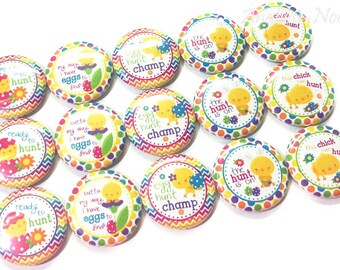 Easter, Chicks, Imperfect, 1.25" Pinback Button, 5 Buttons, Ready to Ship, EA005