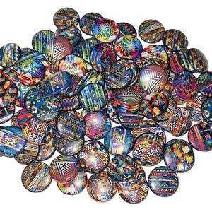 Native American, 1", 1.25", 1.5", 2.25", Button, Native Decor, Native Theme, Tribal, Native, Tribal Pattern, Flatback, Pinback, T007