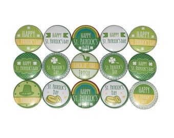 St. Patrick's Magnet, 1", 1.25", 1.5", Button Magnet, St. Paddy's, St. Patrick's, March, Party Favor, St. Patrick's Theme, Green, ST005