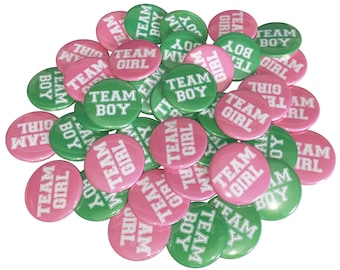 Gender Reveal, Pink, Green, 1.25", 1.5", 2.25", Pinback Button, Baby Reveal, Baby Shower, Easter, Spring, Boy or Girl, Vote, VB110, VB121