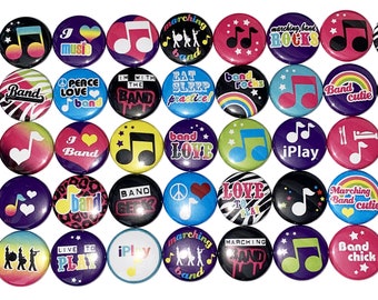 Marching Band Magnet, 1", 1.25", 1.5", 2.25", Button Magnet, Marching Band, Band Party Favor, Band Gift, Band Decor, Band, Music, MB002