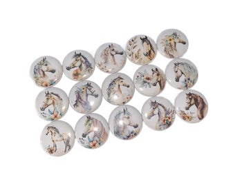 Horse, 1", 1.25", 1.5", Button, Horses, Horse Decor, Horse Theme, Horse Party Favor, Horse Flatback, Horse Pinback, HR007