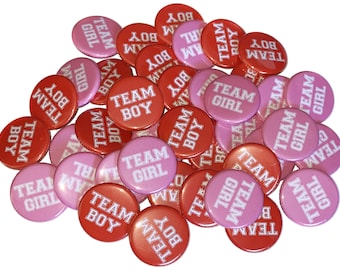 Gender Reveal, Pink, Red, 1.25", 1.5", 2.25", Pinback Button, Baby Reveal, Baby Shower, Valentine, Boy or Girl, Vote, VB155, VB121