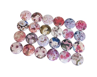 Cherry Blossom, 1", 1.25", 1.5", 2.25", Button, Cherry Blossom, Cherry Blossom Gift, Cherry Blossom Theme, Flatback, Pinback, Pin, PF025