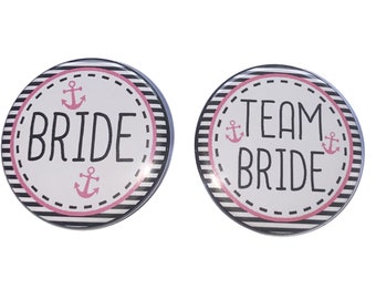 Bachelorette Party, Black, Pink, 1.5", 2.25", Pinback Button, Bachelorette Pin, Bridal Party Favor, Bachelorette Cruise, Bridal, BW171