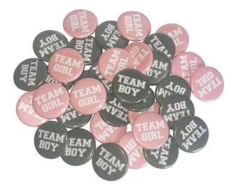 Gender Reveal, Olive Green, Blush Pink, 1.25", 1.5", 2.25", Pinback Button, Succulent, Eucalyptus, Baby Shower, Vote, VB569, VB564
