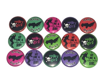 Roller Derby Magnet, 1", 1.25", Button Magnet, Derby Magnet, Roller Derby, Derby, Roller Skate, Roller Derby Theme, Gift, Party Favor, SK010