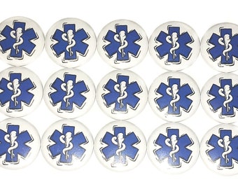 First Responder Magnet, Medical, 1", 1.25", Button, First Responder, First Responder Theme, First Responder Button, Medical Theme, LE008