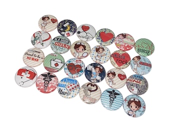Nurses, RN, 1", 1.25", 1.5", 2.25", Button, Nurse Party Favor, Nurse Theme, Nurse Gift, Table Scatter, Flatback, Pinback, Pin, Badge, NU037