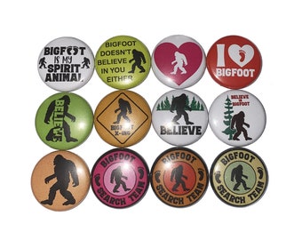 Bigfoot Magnet, 1", 1.25", 1.5", 2.25", Button Magnet, Sasquatch, Bigfoot Theme, Bigfoot Decor, Sasquatch Magnet, Bigfoot Humor, MC020