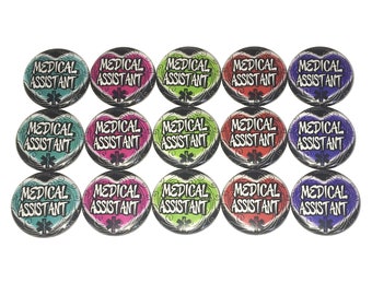 Medical Assistant, 1", 1.25", Button Magnet, Medical, MA, Medical Party Favor, Assistant Decor, Medical Theme, Medical Decor, Heart, MA003