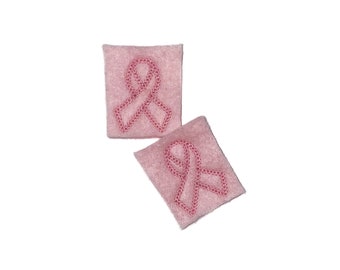 Pink Ribbon Felt, 2 Felts, Hot Pink, Unfinished, Craft Supply, Awareness Ribbon, Size 1 of 5, EMB027