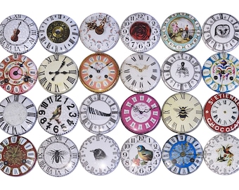 Clock Magnet, 1", 1.25", 1.5", 2.25", Button, Around the Clock, Time Theme, Party Favor, Wedding, Time, New Year, Clock Theme, Decor, C004