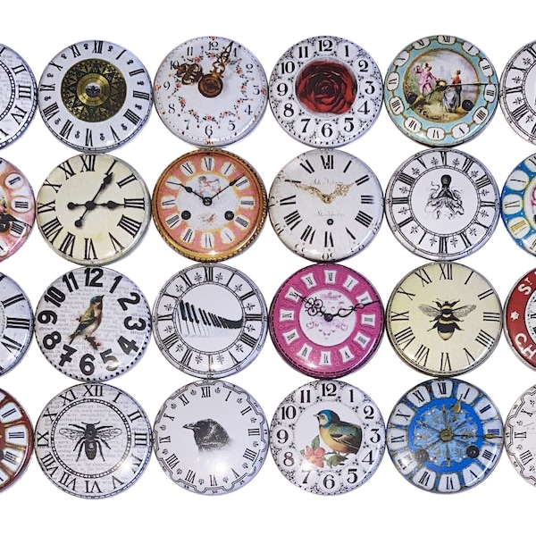 Clock Magnet, 1", 1.25", 1.5", 2.25", Button, Around the Clock, Time Theme, Party Favor, Wedding, Time, New Year, Clock Theme, Decor, C004