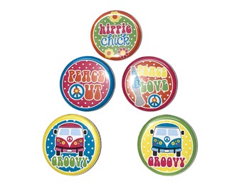 70s Magnet, 1", 1.25", 1.5", 2.25", Button Magnet, Magnet, Peace, Peace Magnet, Peace Decor, Peace Theme, 70s Theme, DC002
