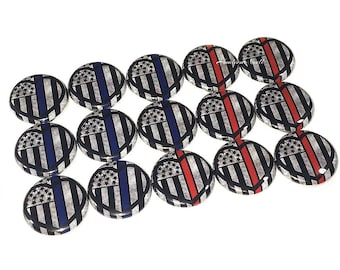 Police, Fireman, 1", 1.25", 1.5", Button, Police Support, Fireman Support, Law Enforcement, LEO, Fire Department, Flatback, Pinback, LE016