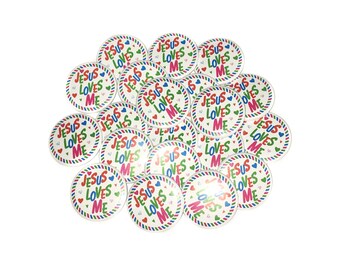 Jesus, 1", 1.25", 1.5", 2.25", Button Magnet, Religious Magnet, Jesus Magnet, Love, Church, VBS, Sunday School, Party Favor, Birthday, FT036