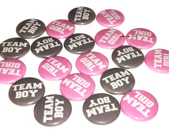 Gender Reveal, Pink, Gray, 1.25", 1.5", 2.25", Pinback Button, Pregnancy Reveal, Baby Reveal, Baby Shower, Grey, Boy or Girl, VB120, VB121