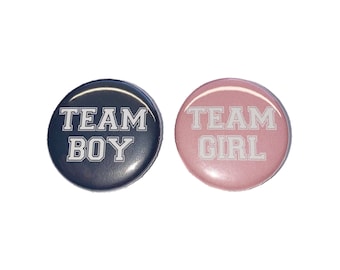 Gender Reveal, Dark Navy Blue, Blush Pink, 1.25", 1.5", 2.25", Pinback Button, Baby Reveal, Baby Shower, Vote, VB567, VB564