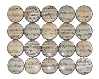Music Sheet Magnet, 1", 1.25", 1.5", Button Magnet, Party Favor, Music Gift, Music Button, Music Magnet, Band Magnet, Music Note, MB007