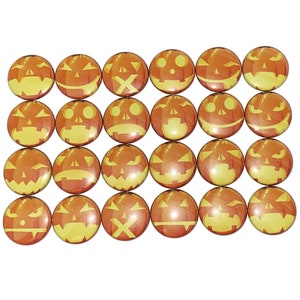 Jack O'Lantern Magnet, 1", 1.25", 1.5", 2.25", Button Magnet, Jack O'Lantern, Pumpkin, Pumpkin Magnet, Pumpkin Faces, Halloween, H018