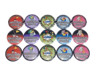 Environmental Services Magnet, 1", 1.25", Button Magnet, Environmental Theme, Party Favor, Environmental, Environmental Magnet, PR014
