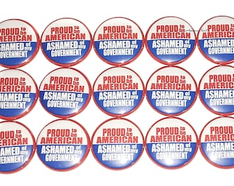 Political Magnet, 1", 1.25", Button Magnet, Political Issues, Political, Red, Blue, Proud American, Government, Campaign, America, PC007
