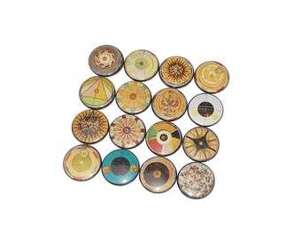 Renaissance Astrology, 1", 1.25", 1.5", 2.25", Button, Astrology Pattern, Astrology Decor, Horoscope, Flatback, Pinback, Pin, Badge, ZP013