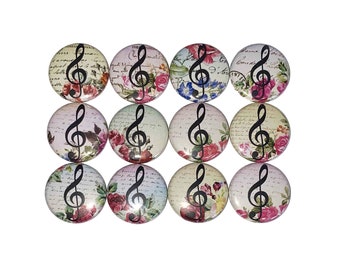 Music Staff Magnet, 1", 1.25", 1.5", 2.25", Button Magnet, Music, Music Magnet, Music Gift, Staff Decor, Music Note, Party Favor, MB001