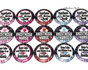 Anesthesia Magnet, Nurse Magnet, 1", 1.25", Button Magnet, Anesthesia Nurse, Gift, Nurse Theme, Nurse Decor, Anesthesia Party Favor, NU001