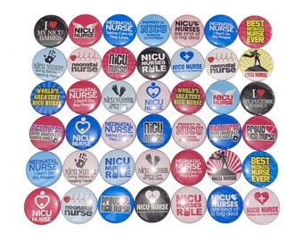 NICU Nurse Magnet, 1", 1.25", 1.5", 2.25", Button Magnet, NICU Nurse, Preemie Nurse, Baby Nurse, Nurse Theme, Nurse Decor, Nurse Gift, OB011