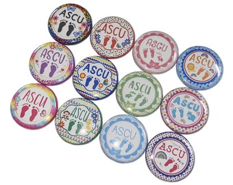 ASCU, OB, Maternity, 1", 1.25", 1.5", 2.25", Button, Maternity Theme, ASCU Party Favor, Ascu Gift, Ascu Flatback, Ascu Pinback, Pin, OB014