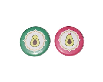 Avocado, Green, Dark Pink, 1.25", 1.5", 2.25", Pinback Button, Baby Reveal, Fiesta Theme, Gender Reveal, Boy or Girl, Vote, VB540, VB530