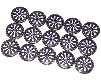 Darts, 1", 1.25", Button, Dart Button, Birthday, Party Favor, Dart Birthday, Gift, Dart Decor, Dart Theme, Game, Flatback, Pinback, GM009